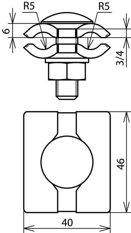Parallelverbinder NIRO (V4A) f. Rd 7-10mm – Bild 2 von 2
