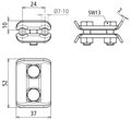 Parallelverbinder Cu f. Rd 7-10mm