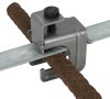 Druckbuegelklemme St/blank f. D 6-20mm o. Fl 30x3-4mm