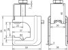 Druckbuegelklemme St/blank f. D 6-20mm o. Fl 30x3-4mm