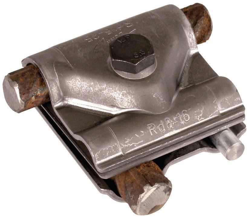 Maxi-MV-Klemme St/blank f. Rd 8-16 / 15-25mm m. Schraube M12x65mm