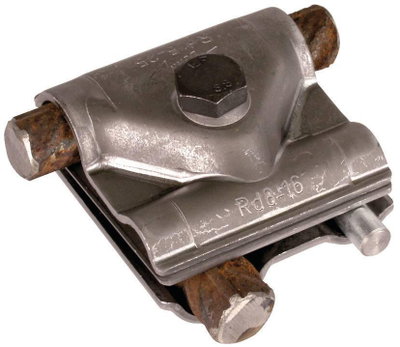 Maxi-MV-Klemme St/blank f. Rd 8-16 / 15-25mm m. Schraube M12x65mm