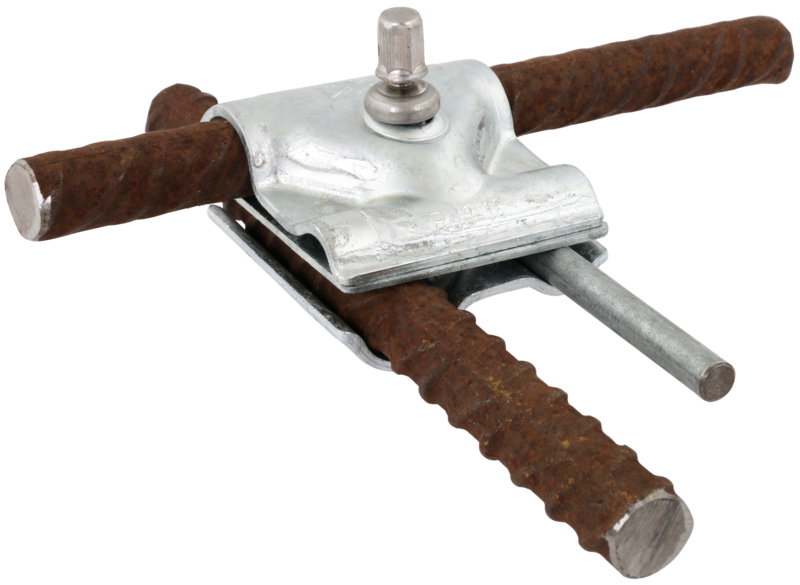 Maxi-MV-Klemme St/tZn f. Rd 8-16 / 15-25mm m. Abreissschraube M12x65mm