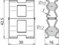 DEHNclip Bewehrungsklemme St/blank f. Rd 12mm / Rd 10mm