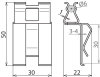 DEHNclip Bewehrungsklemme St/blank f. Rd 6mm / FL 30mm