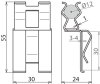 DEHNclip Bewehrungsklemme St/blank f. Rd 12mm / FL 30mm