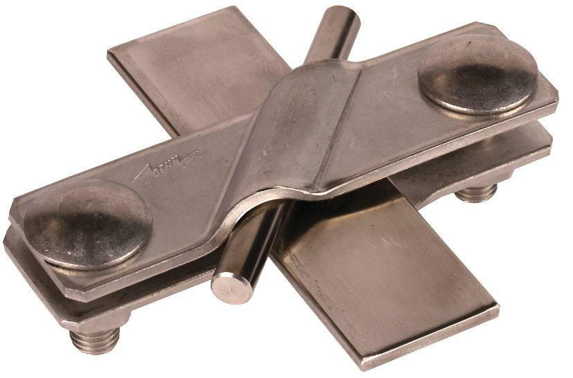 SV-Klemme NIRO (V4A) f. Fl 40/40mm - Rd 7-10/7-10mm - Rd 7-10/Fl 40mm