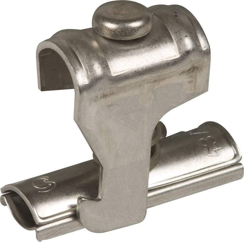 Schirmanschlussklemme NIRO fuer Ankerschiene Klemmbereich 19-26mm