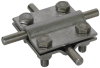 Kreuzstueck NIRO (V4A) f. 2x Rd 8-10mm Abm. 60x60mm o. Zwischenplatte