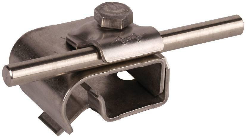 Dachrinnenklemme NIRO f. Wulst 16-22mm m. Klemmbock f. Rd 6-10mm