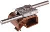 Zweimetall-Dachrinnenklemme Cu-St/tZn m. Doppelueberleger f. Rd 8-10mm