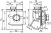 Zweimetall-Dachrinnenklemme Cu-St/tZn m. Doppelueberleger f. Rd 8-10mm