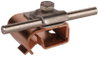 Zweimetall-Dachrinnenklemme Cu-St/tZn m. Doppelueberleger f. Rd 6-10mm