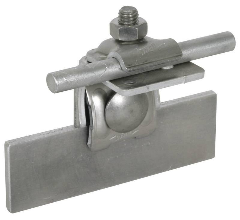 Falzklemme Al Klemmbereich 0,7-8mm gewinkelt m. Klemmbock f. Rd 6-10mm