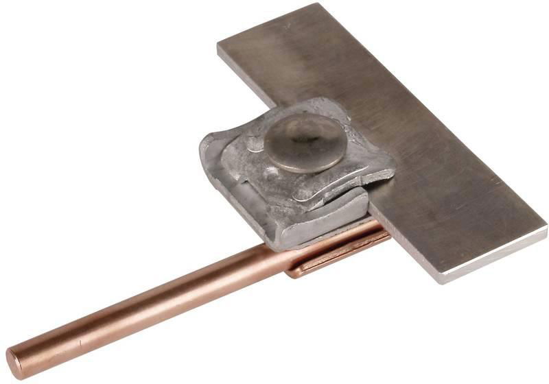 Zweimetall-Falzklemme Cu-St/tZn Klemmbereich 0,7-8mm f. Rd 6-10mm