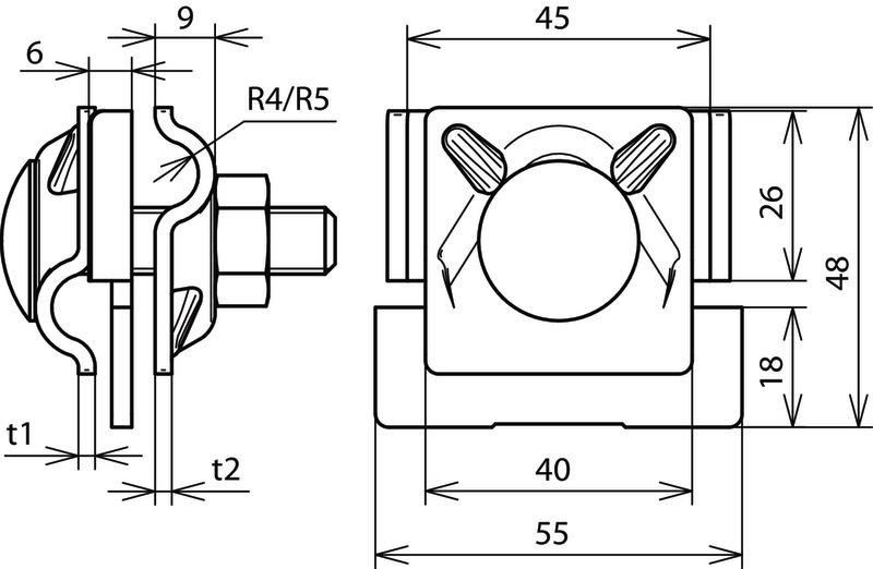 Falzklemme Cu Klemmbereich 0,7-10mm f. Rd 8-10mm – Bild 2 von 2