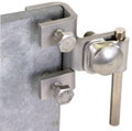 Anschlussklemme  senkrecht NIRO f. Profile 3-18mm m. Klemmbock
