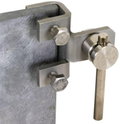 Anschlussklemme  senkrecht NIRO f. Profile 3-18mm m. KS-Verbinder