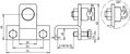 Anschlussklemme  senkrecht NIRO f. Profile 3-18mm m. KS-Verbinder