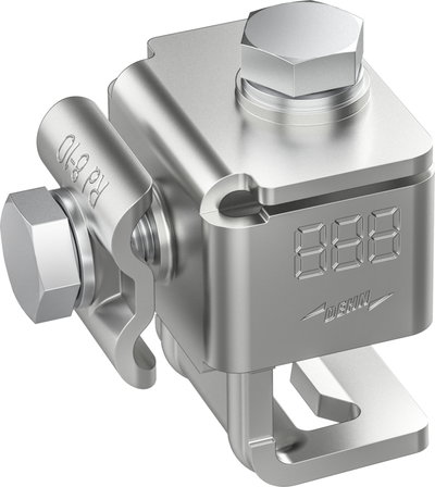 Anschlussklemme mit Klinge Niro f. Profile 3-20mm m. Doppelueberleger