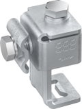 Anschlussklemme mit Klinge NIRO f. Profile 20-36mm m. Doppelueberleger