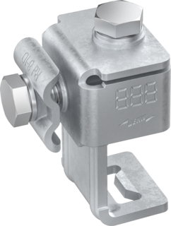 Anschlussklemme mit Klinge NIRO f. Profile 20-36mm m. Doppelueberleger