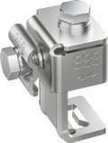 Anschlussklemme mit Klinge NIRO f. Profile 20-36mm m. Doppelueberleger