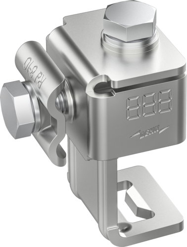 Anschlussklemme mit Klinge NIRO f. Profile 20-36mm m. Doppelueberleger