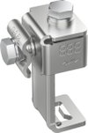 Anschlussklemme mit Klinge NIRO f. Profile 36-50mm m. Doppelueberleger