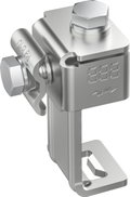 Anschlussklemme mit Klinge NIRO f. Profile 36-50mm m. Doppelueberleger