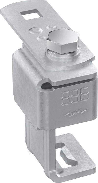 Anschlussklemme mit Klinge St/tZn f. Profile 20-36mm m. Anschlusslasche