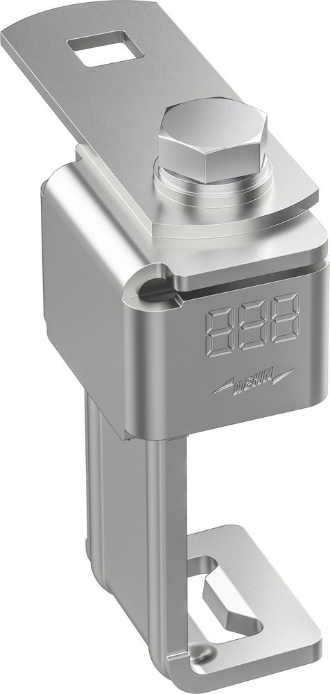 Anschlussklemme mit Klinge Niro f. Profile 36-52mm m. Anschlusslasche