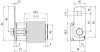 Anschlussklemme mit Klinge Niro f. Profile 36-52mm m. Anschlusslasche