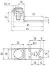 Anschlusslasche  Z-Form  Al m. Klemmbock f. Rd 6-10mm St/tZn