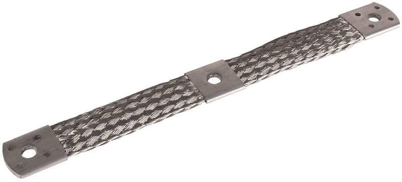 Ueberbrueckungsband Al 50mm*2 L 300 mm m. Bef.-Bohrungen 3x10,5  8x5,2mm
