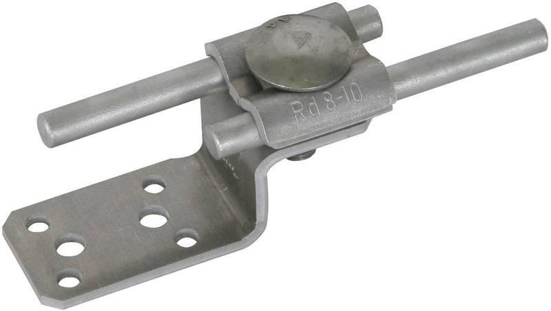 Anschlusslasche  Z-Form  Al m. Doppelueberleger f. Rd 8-10mm Al
