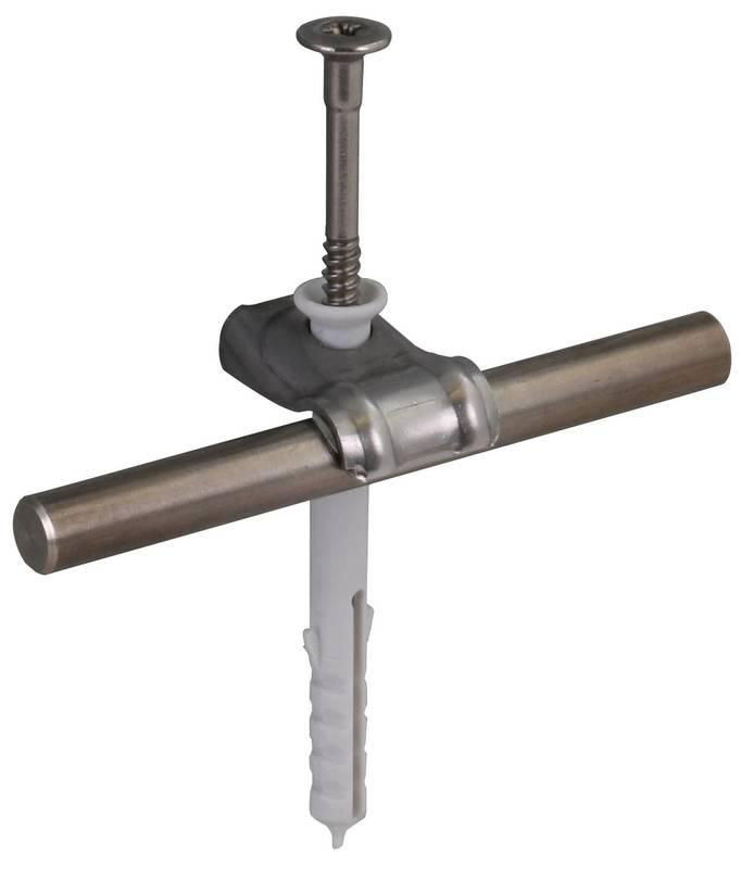 Leitungshalter DEHNQUICK NIRO mit Nagelduebel 6x60mm fuer Rd 6-10mm