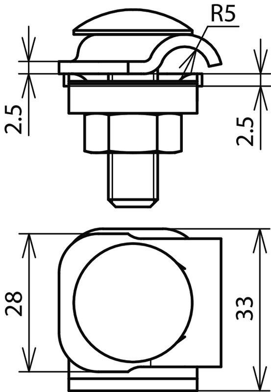 MMV-Klemme Cu f. Rd 6-8mm m. Flachrundschraube u. Mutter – Bild 2 von 2