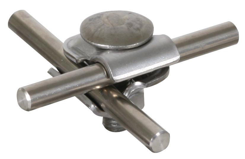 MMV-Klemme NIRO f. Rd 6-8mm m. Flachrundschraube