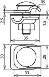 MMV-Klemme Cu-St/tZn f. Rd 6-8mm m. Flachrundschraube u. Mutter
