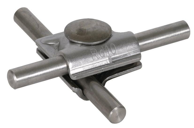 MV-Klemme NIRO f. Rd 10mm m. Flachrundschraube