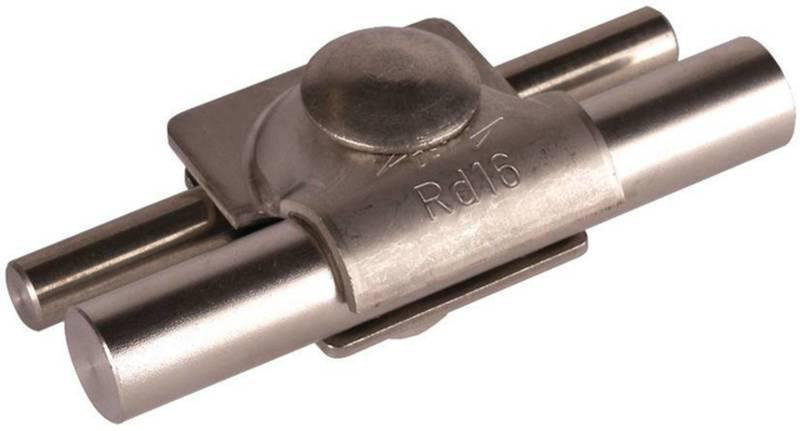 MV-Klemme NIRO f. Rd 8-10/16mm m. Flachrundschraube u. Mutter