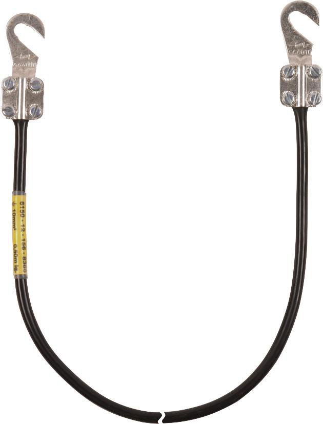 Erdungsleitung 16mm*2/L 7.0m sw mit 2 Kabelschuhen (B) offen M8/M10
