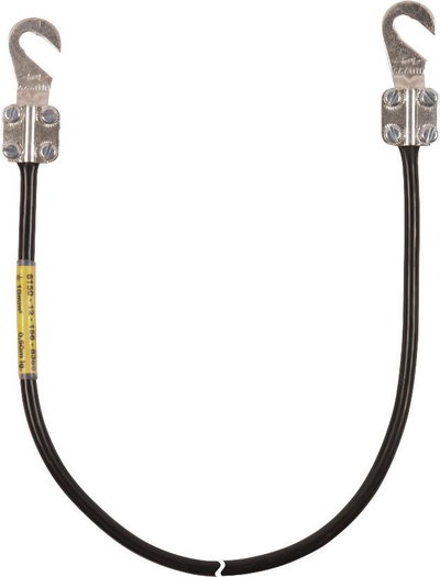 Erdungsleitung 16mm*2/L 30.0m sw mit 2 Kabelschuhen (B) offen M8/M10