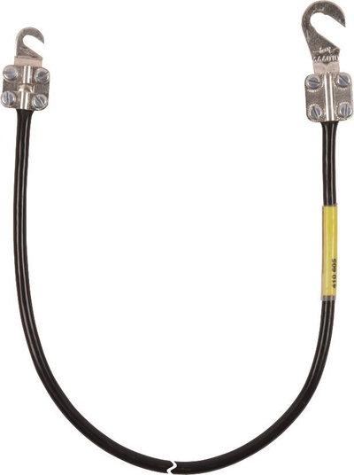 Erdungsleitung 16mm*2/L 1.5m sw mit je 1 Kabelschuh (B)M8/10 (A) M5/6