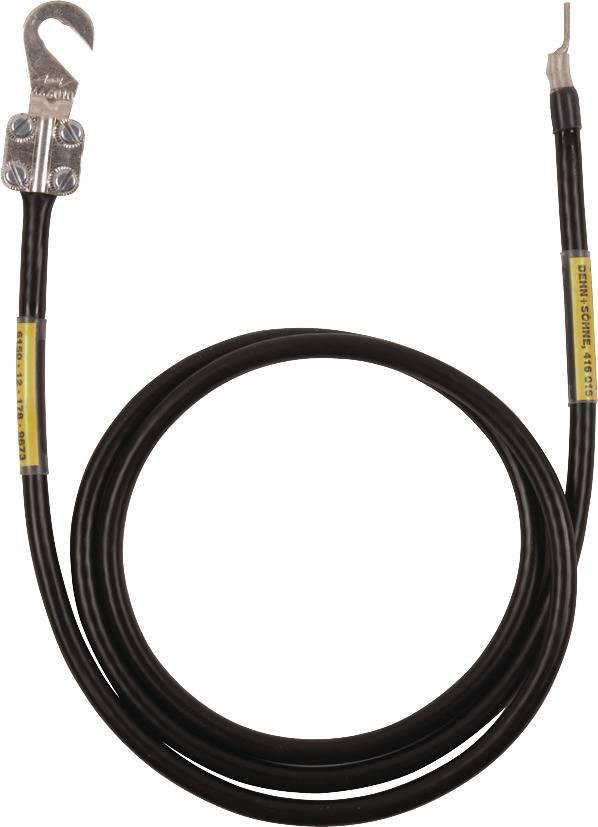 Erdungsleitung 16mm*2/L 1.5m sw mit 1 Kabelsch. (B)M8/10 und 1 Stift-KS