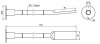 Kupfer-Kabel-Erdungsbruecke NYY-O mit Anschlussplatte M16 und Lasche 80X30mm L 500mm