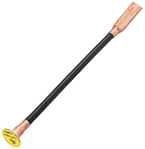 Kupfer-Kabel-Erdungsbruecke NYY-O mit Anschlussplatte M16 und Lasche 80X30mm L 2000mm