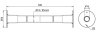 Kupfer-Kabel-Erdungsbruecke H07V-K beidseitig mit Anschlussplatte M16 D 50mm L 500mm