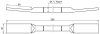 Kupfer-Kabel-Erdungsbruecke H07V-K beidseitig mit Lasche 80X30mm L 500mm